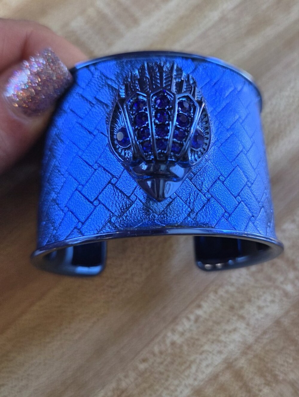 Kurt Geiger NWT Metallic Blue Large Bangle Cuff
